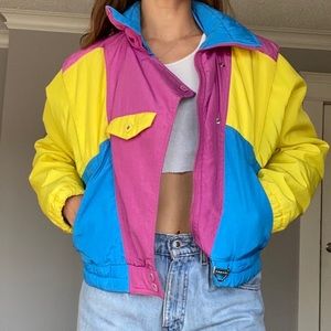 colorful vintage ski jacket